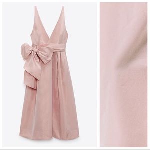 ZARA Voluminous Poplin Midi Dress